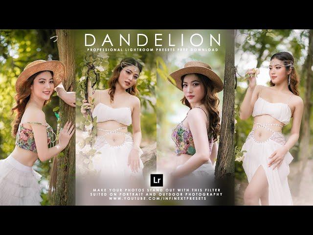 Lightroom Mobile Presets Free Download DNG and XMP - Dandelion Portrait Preset - Lightroom Tutorials