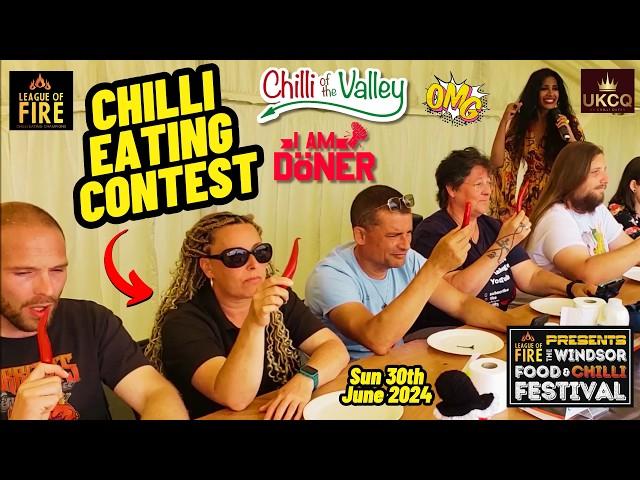 PEPPER EATING CONTEST  Windsor Chili Fest with UK Chilli Queen, 30 Jun 2024 - EPIC finish!