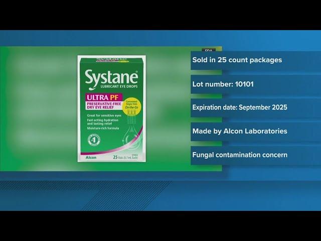 Eye drop recall details