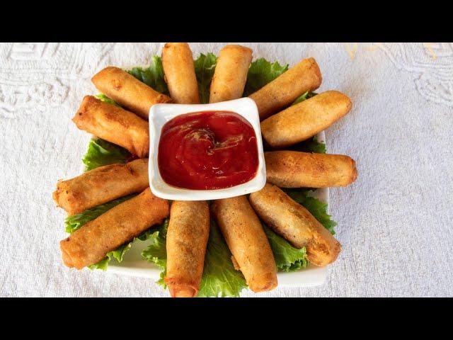 HOW TO FRY CRUNCHY SPRING ROLLS IN 35 SECONDS -TASTY N FRESH