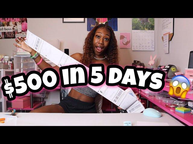 I MADE $500 in 5 Days | PACKING 25+ ORDERS 