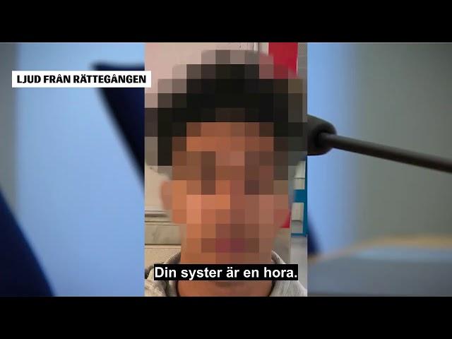 Gängets hot mot polisen – lyssna på kaoset i domstolen