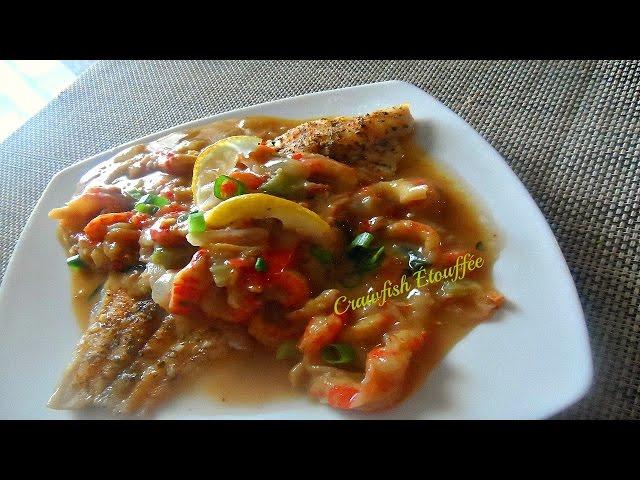 Crawfish Étouffée over Baked Cajun Catfish Recipe