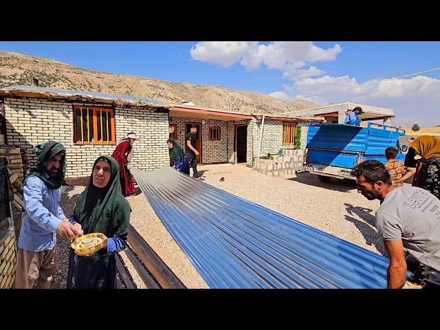 Country houseTahmorth builds the roof of the warehouse by hiring a construction worker @peren466