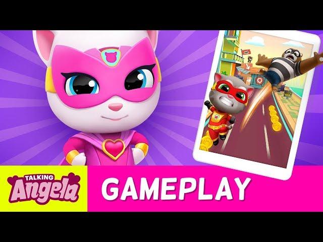  NEW GAME  Talking Angela Plays Talking Tom Hero Dash