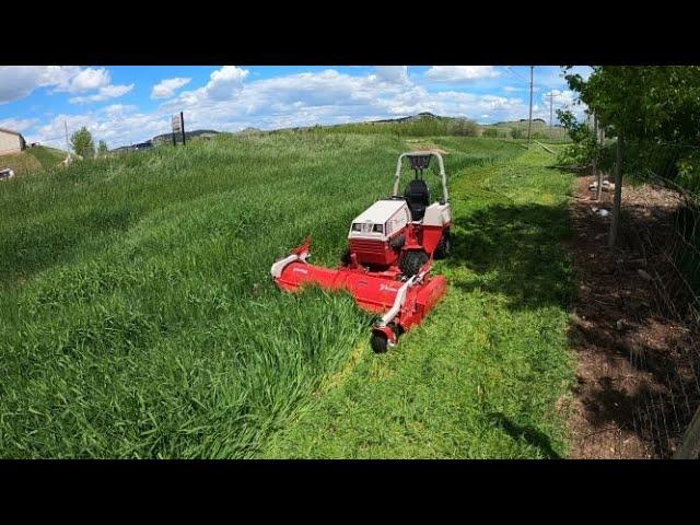 Ventrac 4500Z w/ 72" FastCut Flail Mower - Mowing 2'-3' Tall Grass