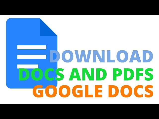 How to Download a PDF or Doc in Google Docs