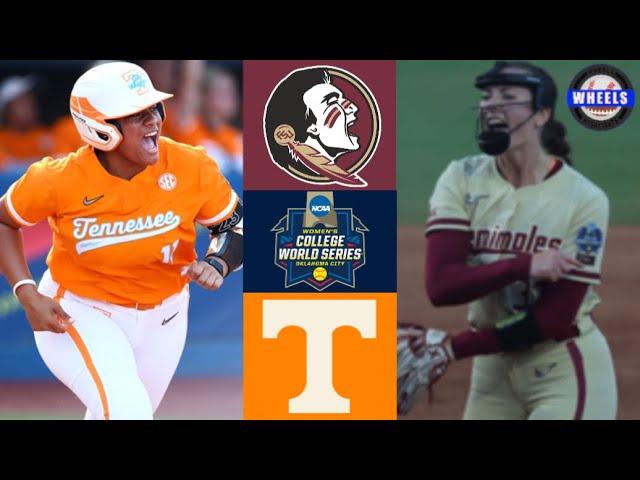 #3 Florida State vs #4 Tennessee | WCWS Bracket Final | 2023 College Softball Highlights