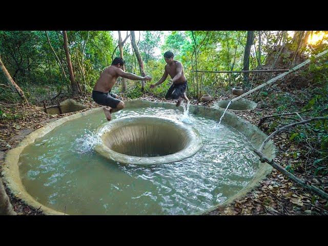 Build Tunnel  Swimming Pool Water Slide To Temple Underground Swimming Pool