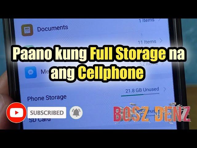 Paano kung Full Storage na ang Cellphone "Tips and Tutorial"