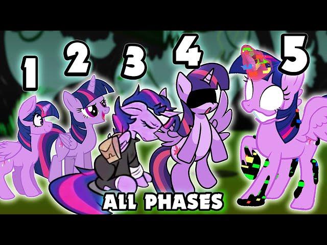 Twilight Sparkle ALL PHASES | Friday Night Funkin' VS Twilight Sparkle - Pibby Dusk Till Dawn