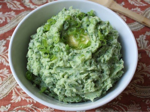 Colcannon - St. Patrick's Day Potato Recipe - Mashed Potatoes with Kale, Leeks, and Spring Onions