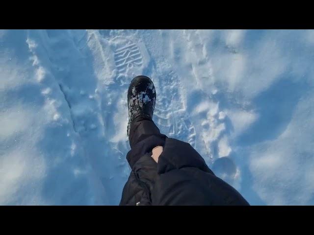Зима, скрип снега под ногами. АСМР, хруст снега