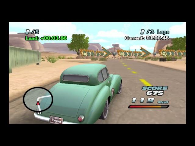 Cars: The Video Game Wii: Playable Fletcher Showcase.