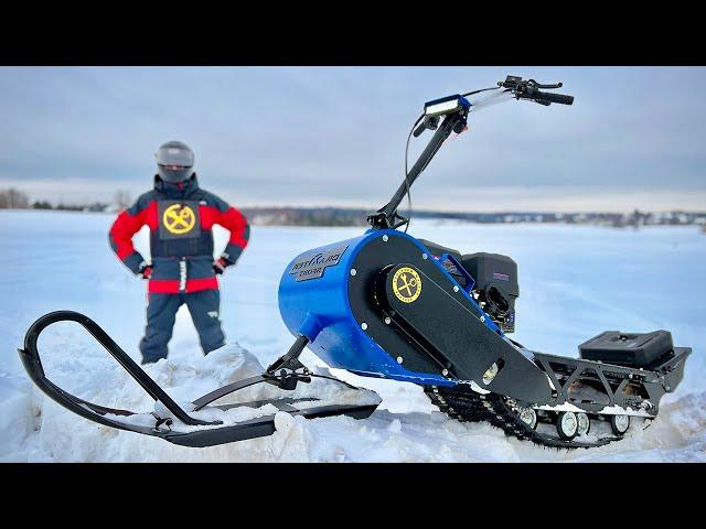 New type of winter transport! Tracked snow scooter Draxter!