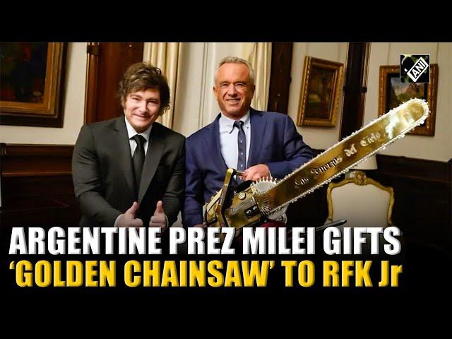 Argentina's Javier Milei gifts ‘Golden Chainsaw’ to Health Secretary Robert F Kennedy Jr