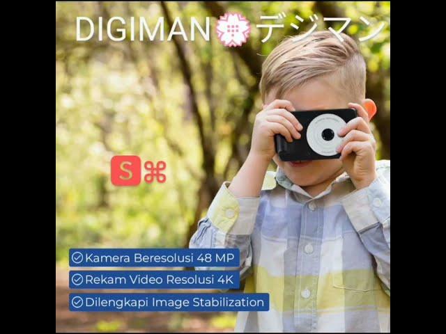 DIGIMAN デジマン Digital Dual Camera Kamera Travel 4K HD 8X Zoom 48MP