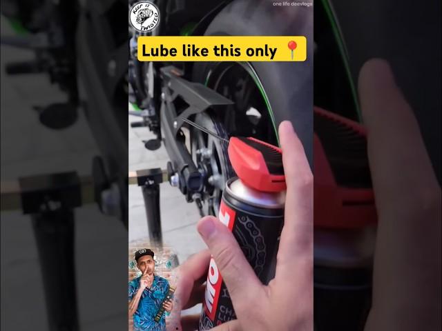 Lube chain like this only| #motul #youtubeshorts