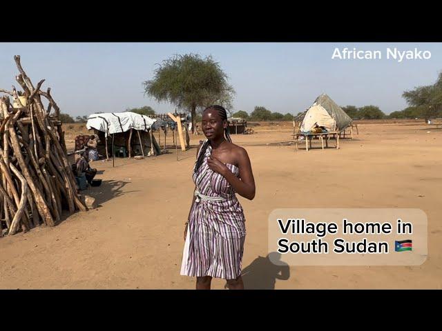 Village Cattle Keeper’s Homestead Tour/ African Village Life in South Sudan  #shortvideo #lifest