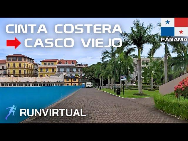 Scenic Run in Panama: Cinta Costera ▻ Old Town [4K 60 FPS]