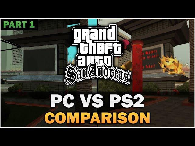 GTA SA - PS2 VS PC [Part 1] [Text video]