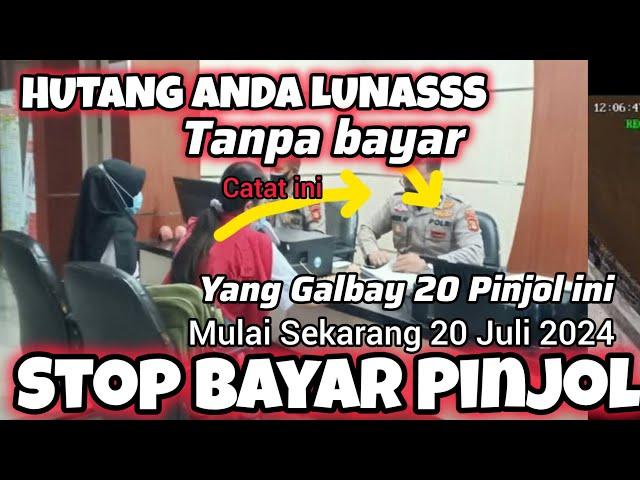 Mulai Sekarang!!STOP BAYAR PINJOL,SEMUA HUTANG LUNAS