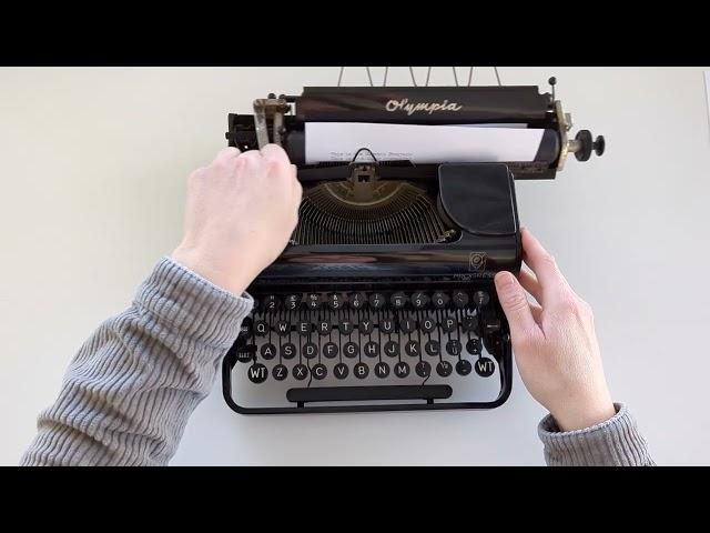 Tony's Typewriters - Olympia Progress