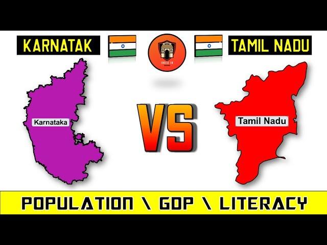 Karnataka vs Tamil Nadu Literacy Rate, Population, Area