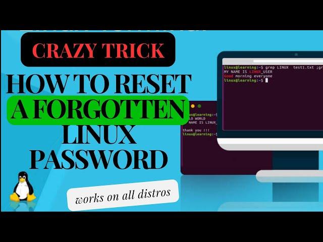 How to reset a forgotten linux password (trick works on all distros)
