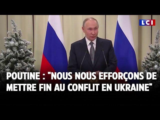 Vladimir Poutine : "Nous nous efforçons de mettre fin au conflit en Ukraine"｜LCI