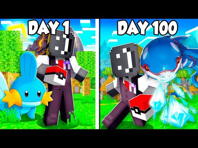 I Spent 100 Days In WATER TYPE ONLY Pixelmon! (Minecraft)