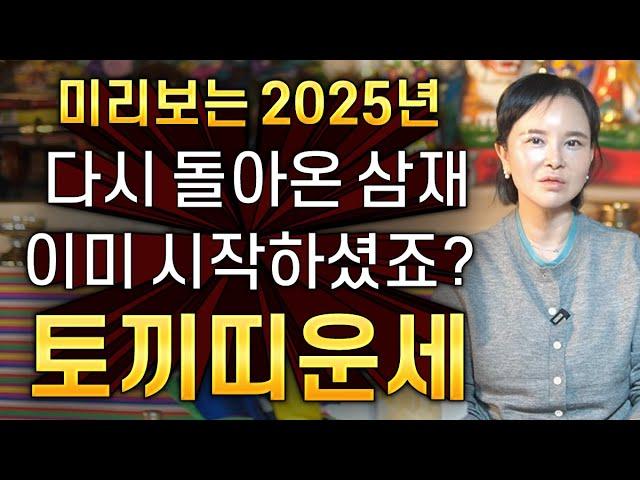 ⭐미리보는 2025년 을사년 삼재 토끼띠운세⭐2025년 시작하셨죠? 토끼띠에게 생길 큰 변화들 토끼띠 63년생 75년생 87년생 99년생 토끼띠운세 삼재띠 이것만 알고 예방하세요