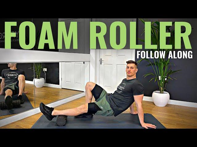 15 MIN FULL BODY FOAM ROLLER ROUTINE | Follow Along