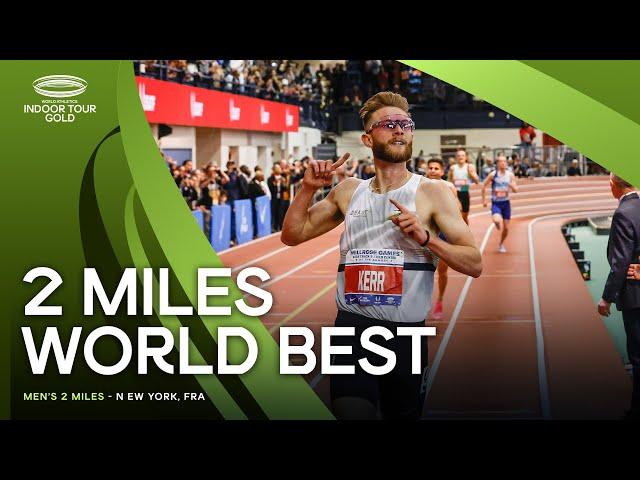 Josh Kerr smashes 2 miles world best  | World Indoor Tour 2024