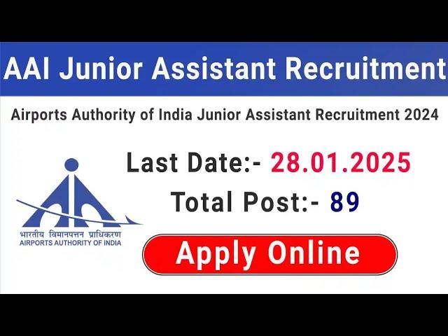 AAI junior assistant fire service recruitment 2025 #jobapplication #aai #jobs #fireservice #vacancy