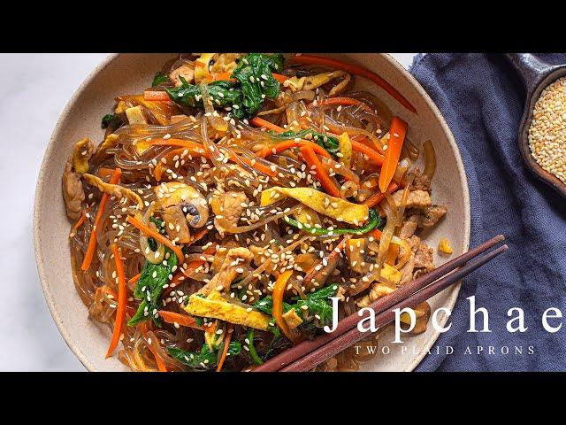 How To Make Japchae 잡채 | Simple Korean stir-fried glass noodles and vegetables