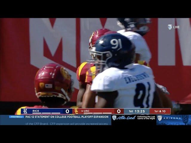 Ikenna Enechukwu (Rice DE #91) Vs. USC 2022