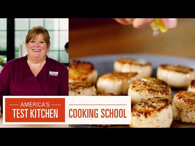 How to Pan Sear Scallops with Christie Morrison | ATK Cooking School