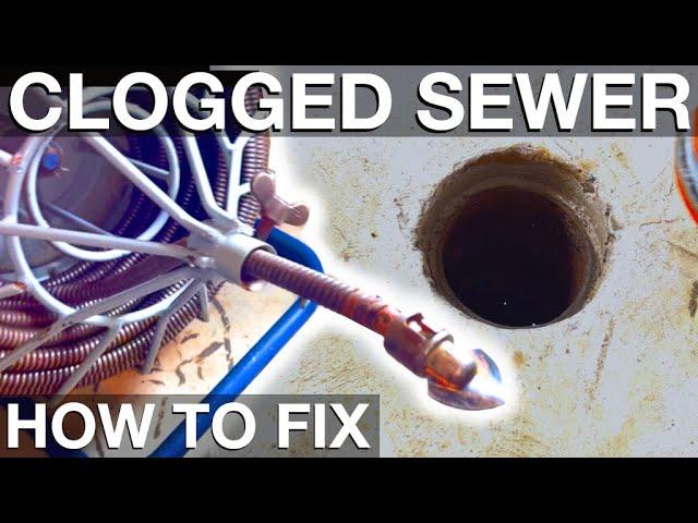 Cleaning out clogged sewer line (DIY instructions in High Quality)