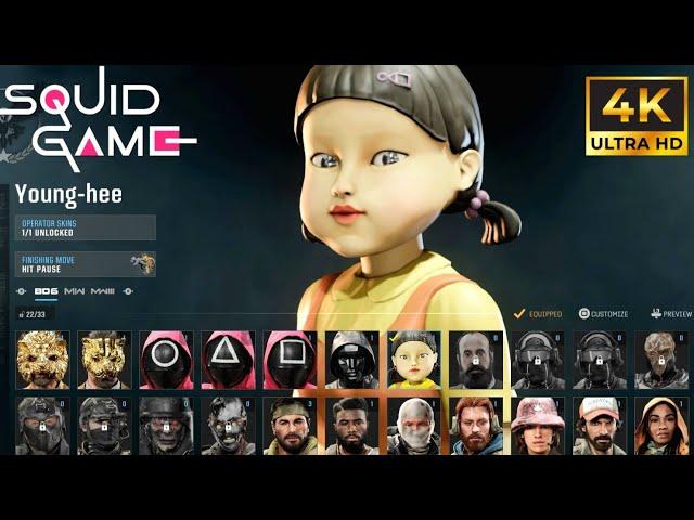 All Young-Hee Voice Lines, Animations, Weapons & Executions | COD BLACK OPS 6 Squid Game Event