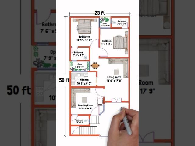 25 x 50 House Plan | 25x50 House Design | 25x50 Ghar ka Naksha | East Facing House Plan