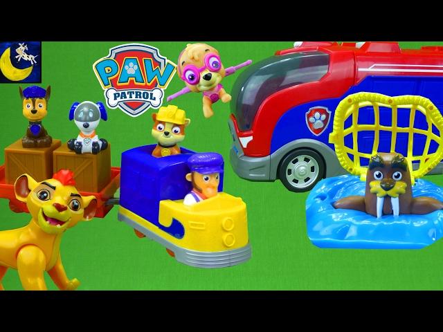 Funny Paw Patrol Toy Stories for Kids Lion Guard Train Jungle Temple Mission Paw Lighthouse Toys