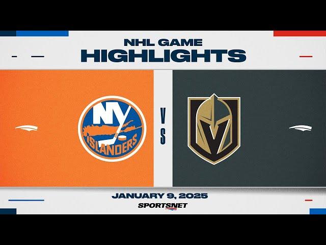 NHL Highlights | Islanders vs. Golden Knights - January 9, 2025