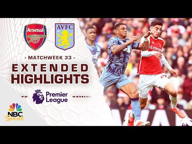 Arsenal v. Aston Villa | PREMIER LEAGUE HIGHLIGHTS | 4/14/2024 | NBC Sports