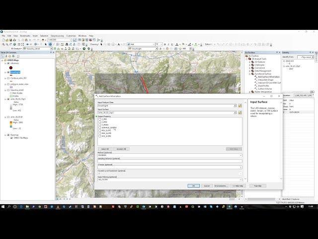 ArcMap 3D Analyst - Add Surface Information