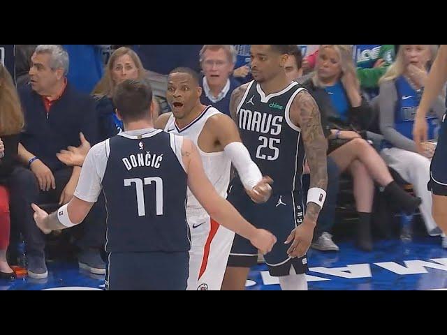 Russell Westbrook Fights Luka Doncic & PJ Washington In Ejection!  Mavericks vs Clippers Game 3