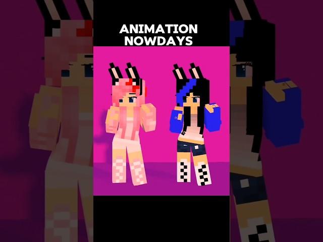 Minecraft Animations nowdays vs Then ️ #shorts