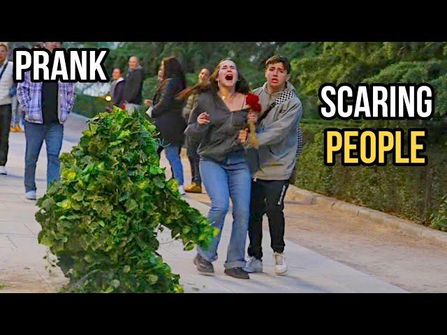 Bushman Prank: Frights and Screams of People Getting Scared in Madrid !!