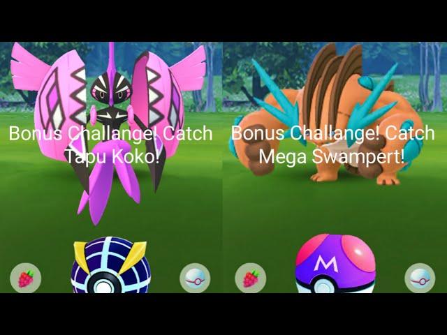 Shiny Tapu Koko & Mega Swampert raids started in pokemongo...