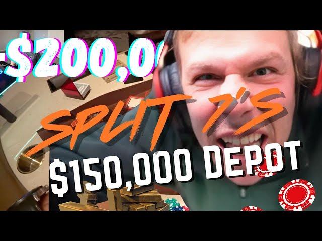 Xposed Luck Keeps Getting Worse Down $150,000 Splitting 7's 4X High Limit Gambling #reaction